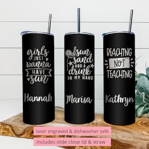Girls Trip Tumblers, Personalized Tumblers, Bachelorette Party Favors, Weekend Tumblers, Girls Vacation, Summer Tumblers, Cruise Tumbler