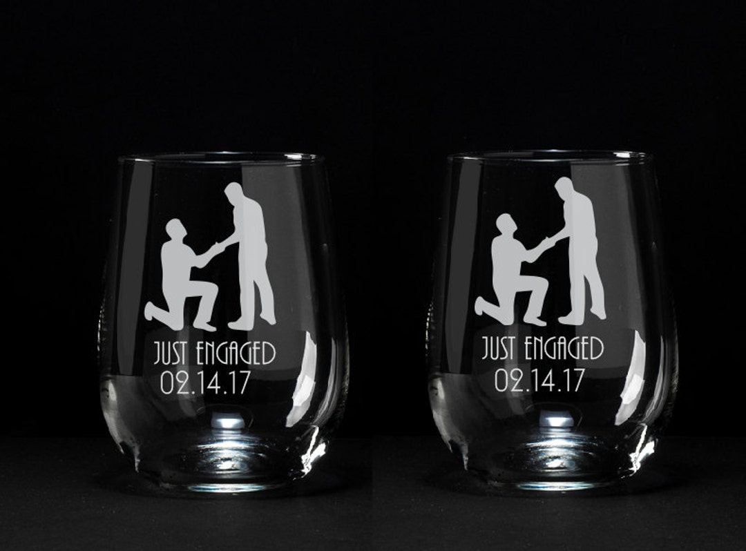 Gay Engagement Gift, Just Engaged, Gay Wedding Gift, Gay Engagement, Gay Gift, Him and Him, His