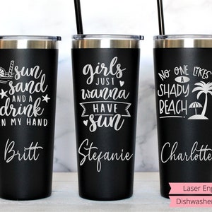 Beach Tumblers, Girls Weekend Tumblers, Personalized Tumblers, Bachelorette Party, Dishwasher Safe Tumblers, Coffee Tumbler