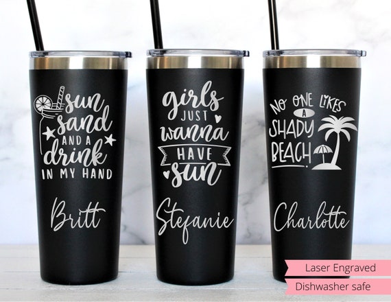 Beach Tumblers, Girls Weekend Tumblers, Personalized Tumblers, Bachelorette  Party, Dishwasher Safe Tumblers, Coffee Tumbler