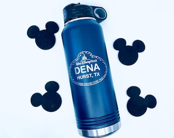 Borraccia personalizzata con incisione Disney Cast Member, acciaio inossidabile