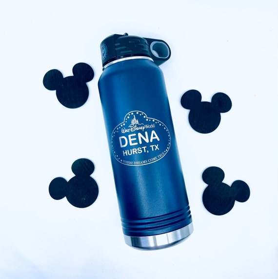Personalised Sticker Name Word Label Water Drink Bottle Disney