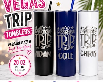 Personalized Vegas Trip Tumbler: Girls' Bachelorette Party Favor