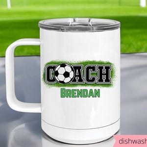 Personalized Soccer Coach Mug | Custom Travel Mug | Soccer Coach Gift | Insulated Travel Mug | Coach Gift | Soccer