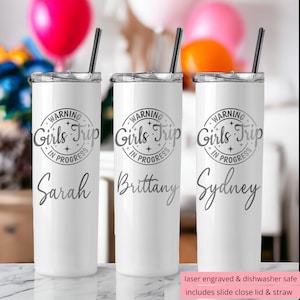 Girls Trip, Girls Weekend, Girls Trip Tumbler, Custom Tumbler, 20 oz Skinny Tumbler, Personalized Tumbler, Vacation Cups, Cruise Tumbler