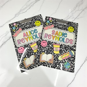 Portapapeles personalizado para profesores: Diseño de cuaderno de composición imagen 2