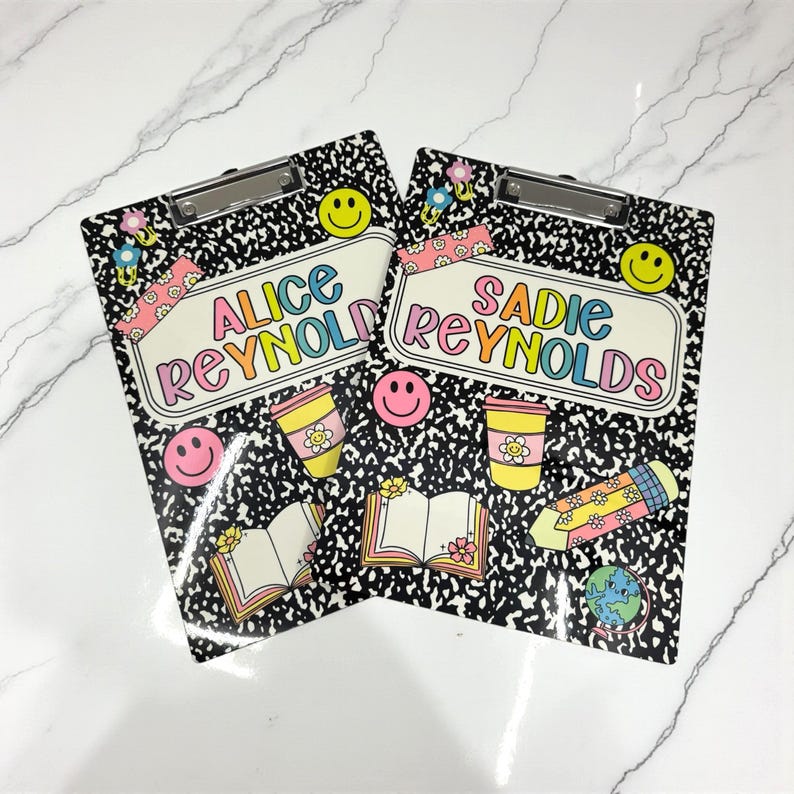 Portapapeles personalizado para profesores: Diseño de cuaderno de composición imagen 2
