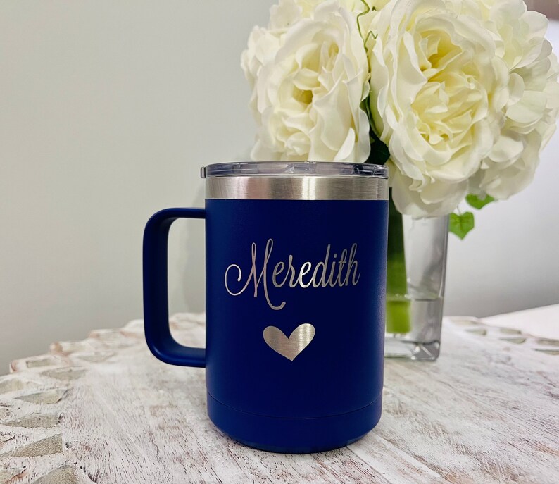 Coffee Mug With Lid Insulated Coffee Mug Employee Gift Etsy