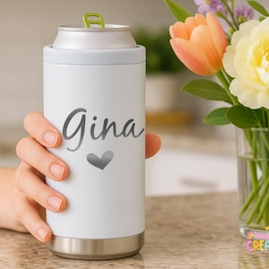Slim Can Cooler, Personalized Skinny Can Cooler, Insulated Skinny Can, Bachelorette Party, Custom Engraved Slim Can Cooler, Girls Trip
