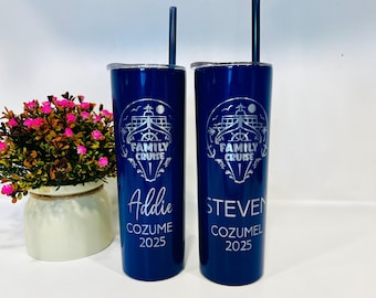 Engraved Tumbler: Personalized Family Cruise Vacation Cup