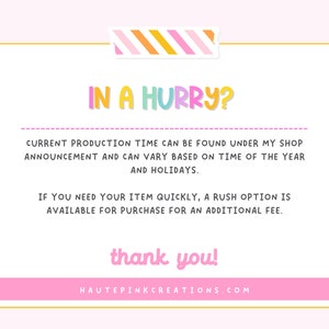 a thank card for a customer in a hurry