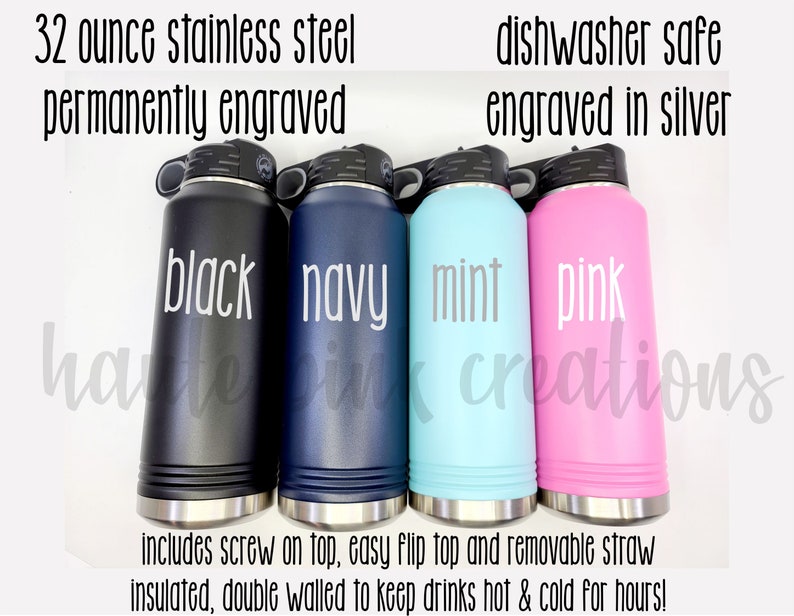 Personalized Water Bottle Cast Member Name Tag Disney Cast Etsy