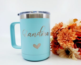 Personalized Grandma Coffee Tumbler: Stainless Steel Insulated Mug