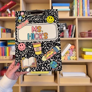 Portapapeles personalizado para profesores: Diseño de cuaderno de composición imagen 3