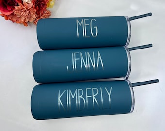 Engraved Stainless Steel Tumbler, Bridesmaid Gift, Custom Name Cup
