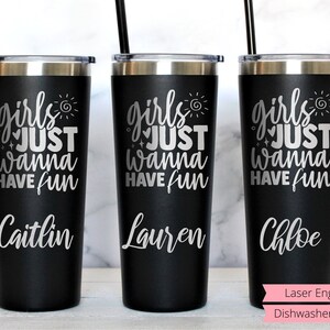 Personalized Beach Girls Tumbler - Sun Tan The Tan Will Fade