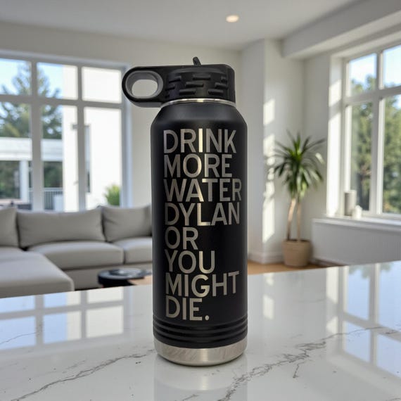 Engraved 32 Oz Water Bottle: Funny Insulated Bottle