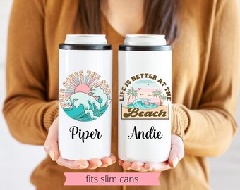 Enfriador de latas delgado personalizado: soporte aislante de acero inoxidable para agua mineral