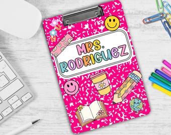 Portapapeles personalizado para profesores: regalo personalizado para la vuelta al cole