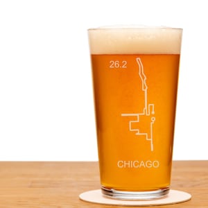 Cadeau Marathon, Chicago Marathon, Marathon Finisher, Verre à bière Marathon, 26,2