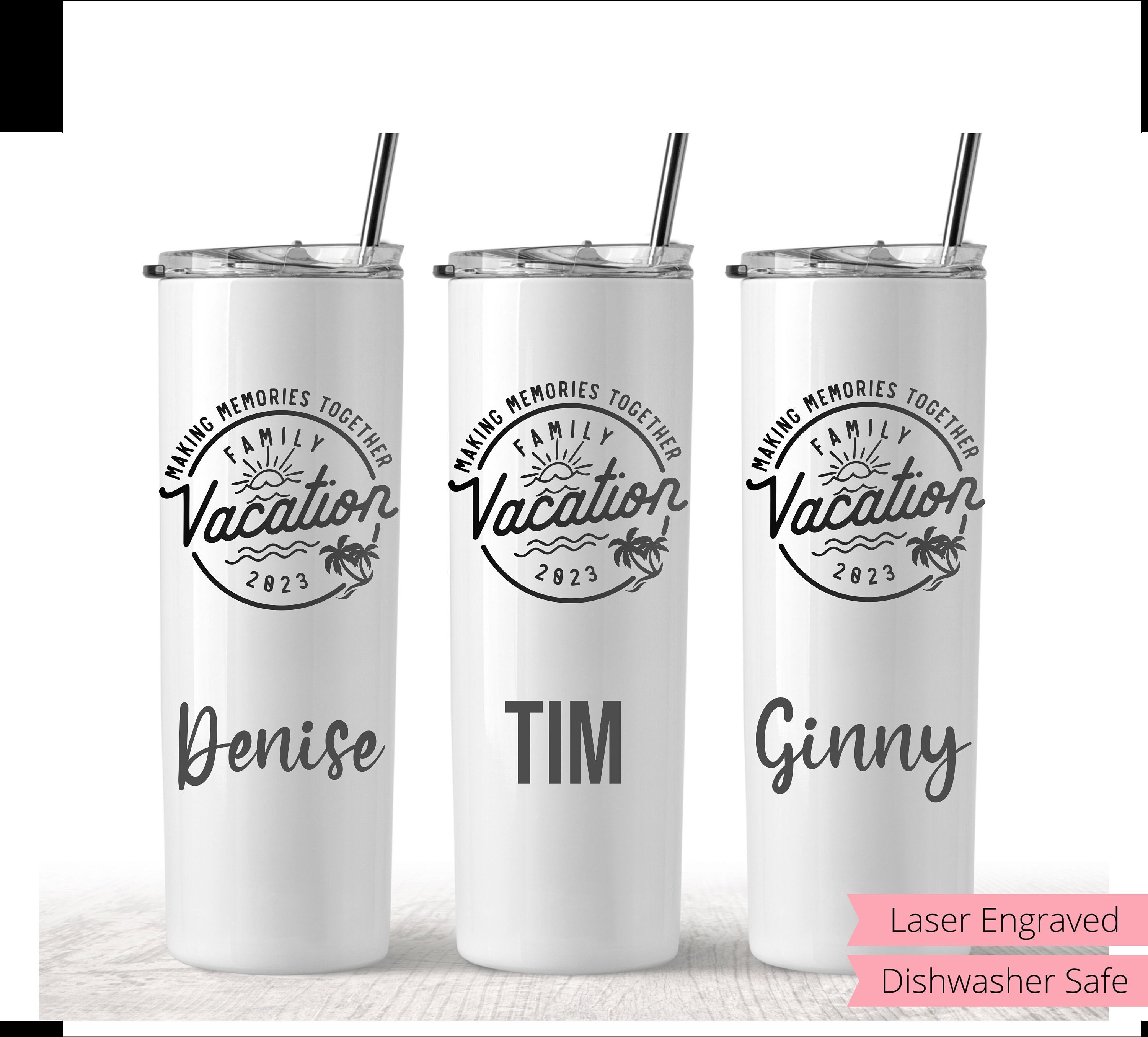 Personalized Vacation Tumblers With Straw, Design: FM13