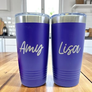 Personalized Travel Mug: Engraved 20 oz Stainless Steel Coffee Tumbler
