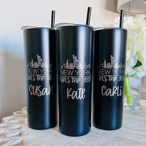 New York City Tumblers, Girls Weekend Cups, Personalized Bachelorette Party Tumblers, New York Vacation Cups, Insulated Tumblers, NYC