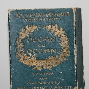 Vintage Goodall Canada Souvenir « Ocean to Ocean » Cartes à jouer 52 Vues -- Livraison gratuite aux États-Unis!