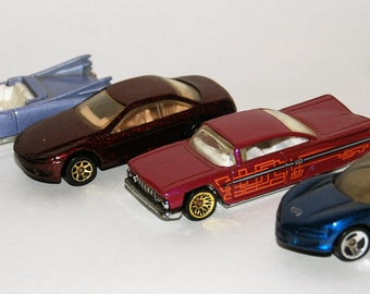 Four (count 'em, 4) '80s, '90s Hot Wheels Cars -- Free USA Shipping!