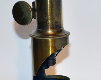 Mid to late 19th century Brass Drum Microscope -- Free US Shipping!