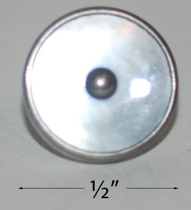 1930s Era Sterling Silver /& Mother of PearlAbalone Vest ButtonsStuds \u2014 Free USA Shipping!
