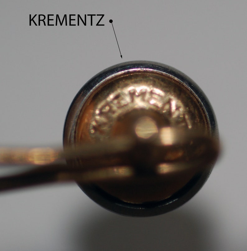 1930s-/'40s Era Set of Three Krementz Formal Tuxedo Shirt Studs in Very Good Condition Free USA Shipping!