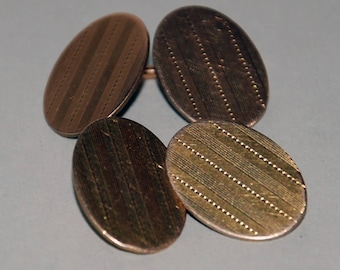 1930s era Gold Filled Double Faced Cuff Links-- Free US Shipping!