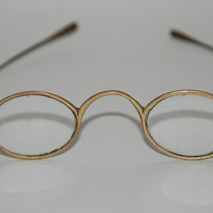 Civil War Era Brass Eyeglasses Spectacles Sliding Temples -- Free USA Shipping