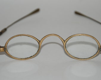 Civil War Era Brass Eyeglasses Spectacles Sliding Temples -- Free USA Shipping