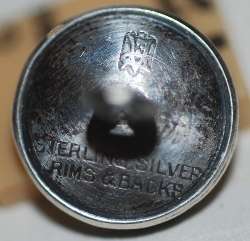 1930s Era Sterling Silver /& Mother of PearlAbalone Vest ButtonsStuds \u2014 Free USA Shipping!