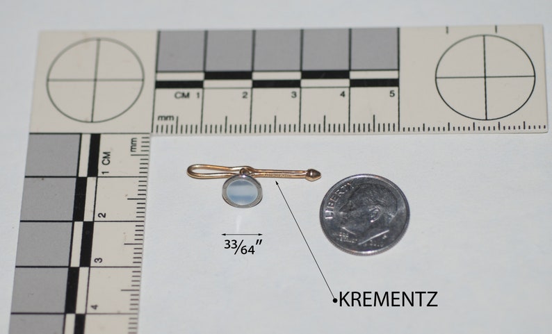 1930s-/'40s Era Set of Three Krementz Formal Tuxedo Shirt Studs in Very Good Condition Free USA Shipping!