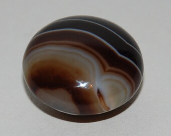 1870s-'80s era Gentleman's Banded Agate Solitaire Stud -- Free US Shipping!