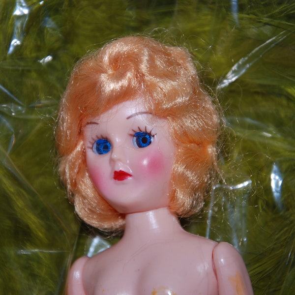 Vintage 1960s DeLuxe Two-Tone Natural Feather Doll NOS by Fibre-Craft Chicago  -- Free USA Shipping!