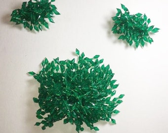 Vintage 1960s Boho Plastic Matched Set Pin and Earrings,  --  Free USA Shipping!