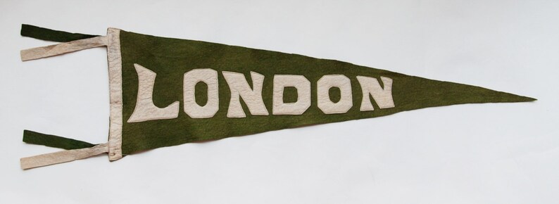 Old 1920s 30s Era London Ontario Sewn Letters Felt Etsy