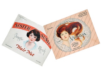 Two Vintage Unused Hair Nets 1920s-'30s -- Free USA Shipping!