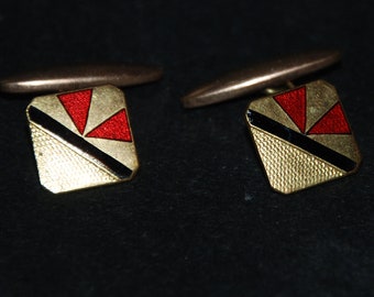 Vintage 1920-'30s Art Deco Cufflinks  --  Free USA Shipping!