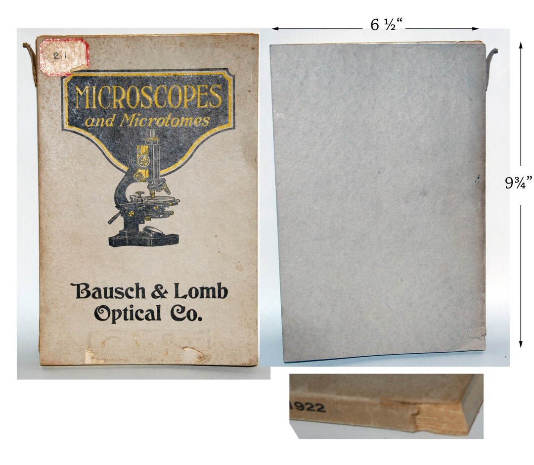 1922 Bausch & Lomb Microscope Catalogue Free US Shipping! Etsy