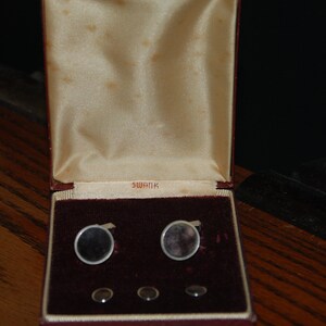 1950s Era Formal Tuxedo Studs and Links Set by Swank Free USA Shipping image 1