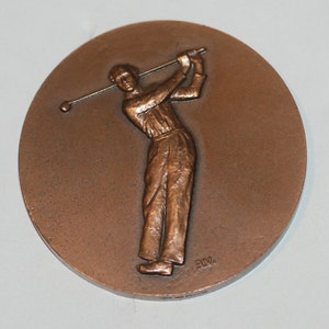 Vintage 1977 Bronze Medal Golf de Rochefort 2nd Prize-- Free USA Shipping!