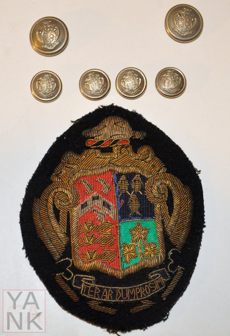 Vintage Ridley College Blazer Crest and Buttons St. Catharines Ont. Free US Shipping image 1