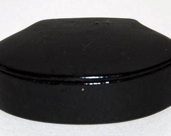 19th Century Lacquered Papier Mâché Snuff Box with Hinged Lid -- Free USA Shipping