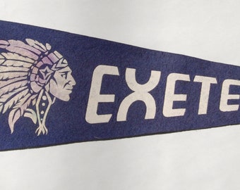 Vintage 1950s era Exeter ON Souvenir Felt Pennant — Free Shipping!