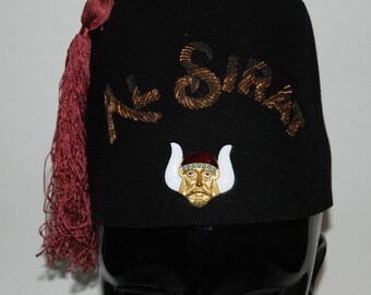 1930s Era Mason Shriner's Fez from Al Sirat, Cleveland, OH -- Free US Shipping!